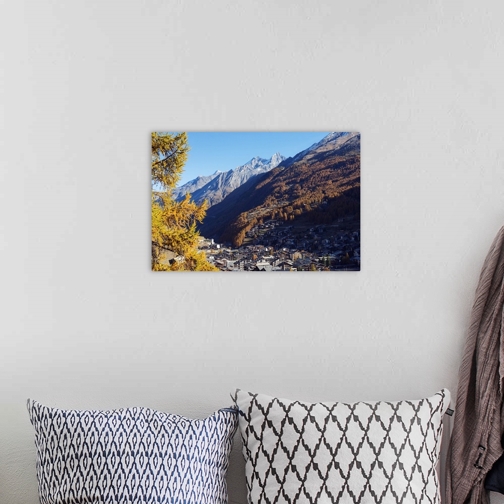 A bohemian room featuring Zermatt in autumn, Valais, Swiss Alps, Switzerland, Europe