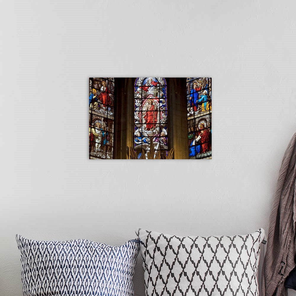 A bohemian room featuring Paris Stained Glass