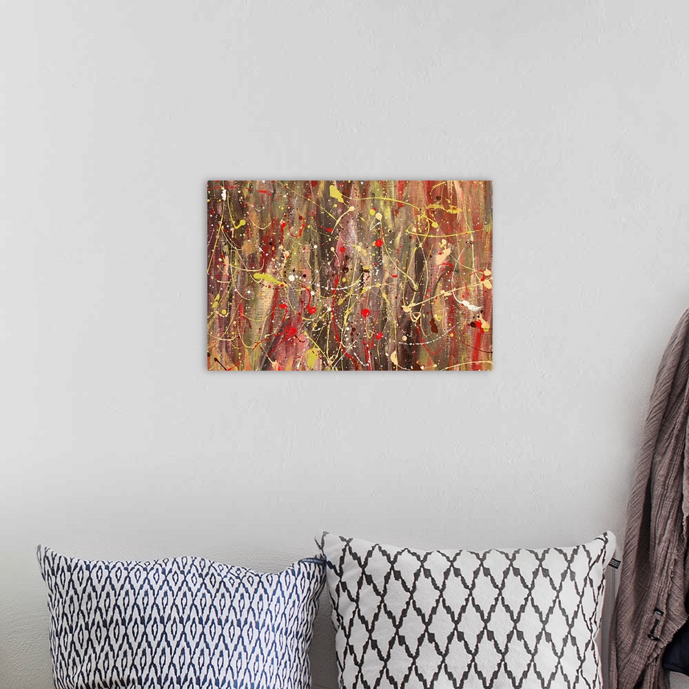 A bohemian room featuring Abstract Painting Background