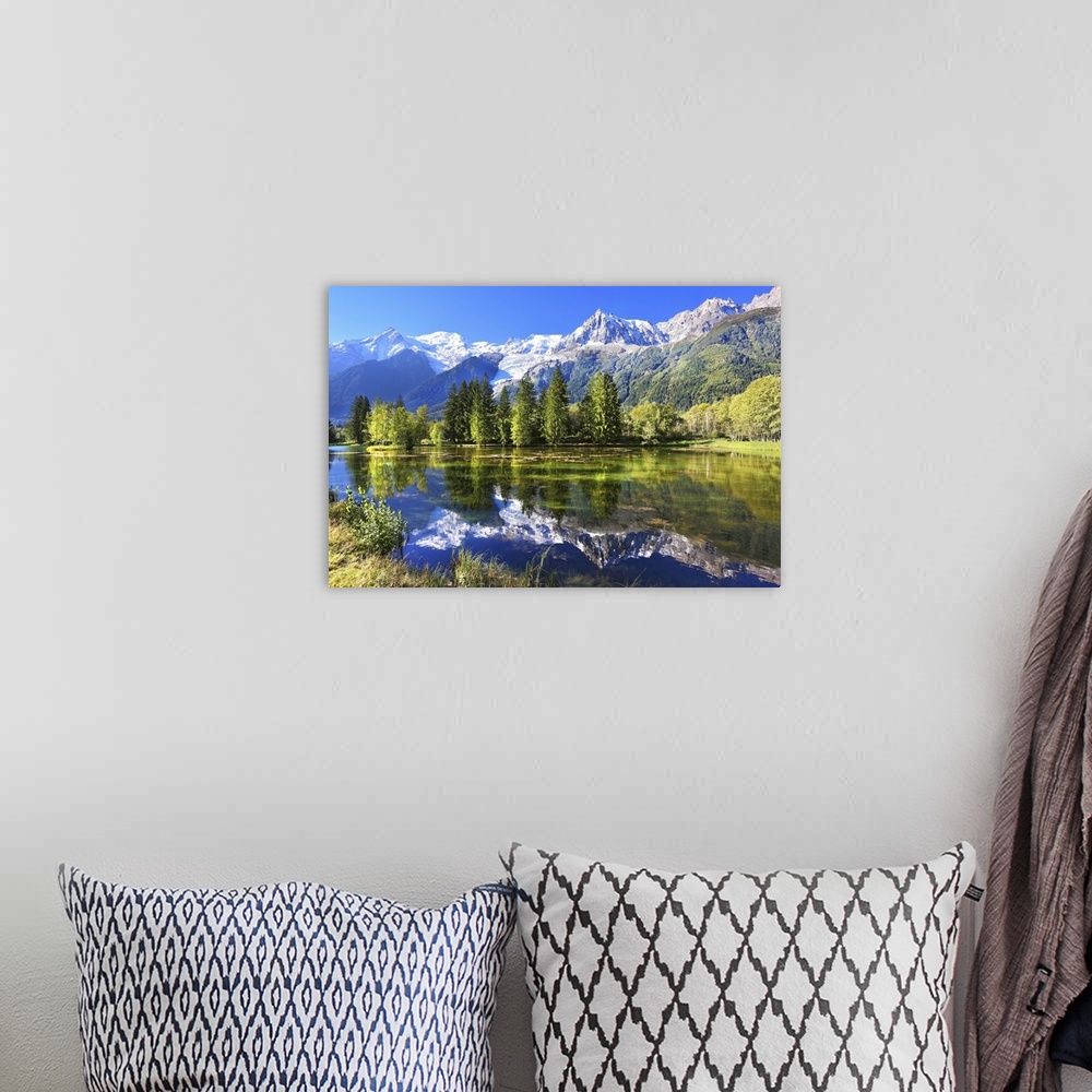 A bohemian room featuring Swiss Mountain And Lake Scenery