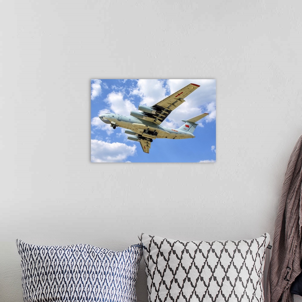 A bohemian room featuring A People's Liberation Army Air Force Il-76TD transport aircraft.