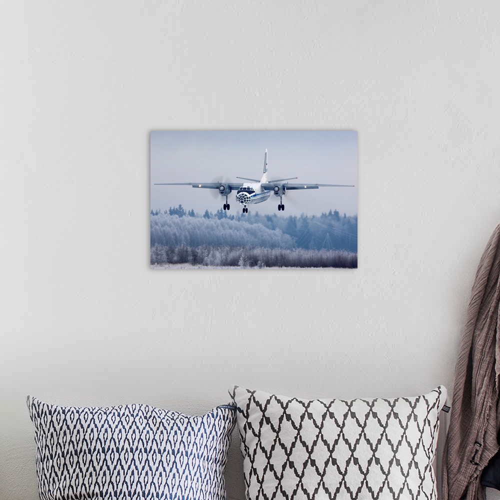 A bohemian room featuring An-30 reconnaissance aircraft of the Russian Air Force.