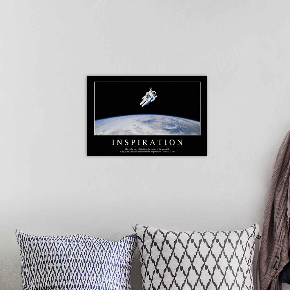 A bohemian room featuring Inspiration: Inspirational Quote and Motivational Poster