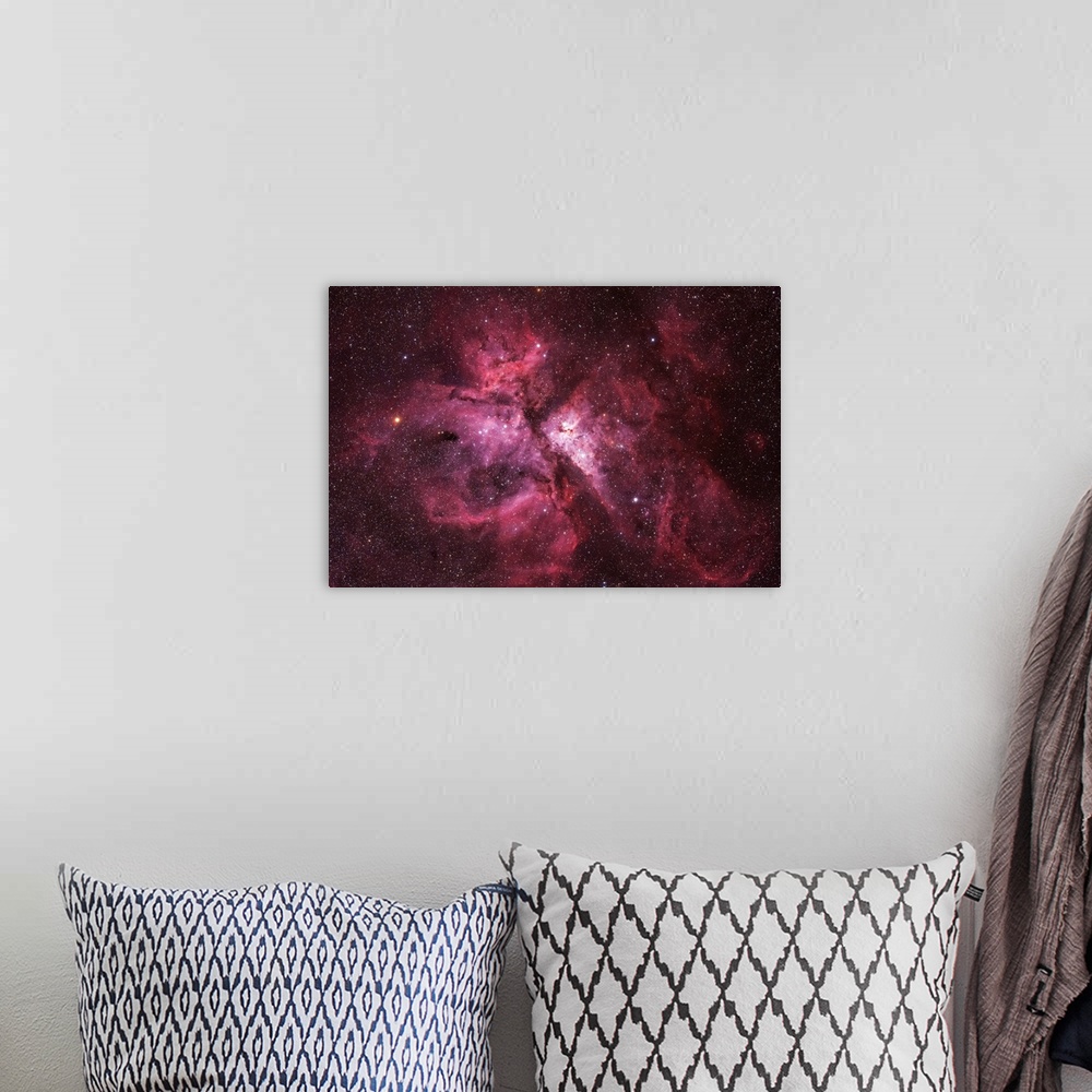 A bohemian room featuring NGC 3372, The Carina Nebula.