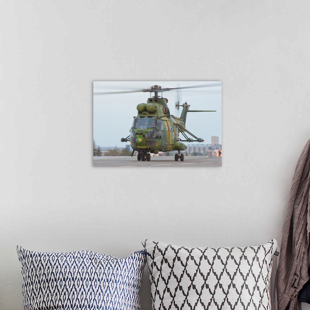 A bohemian room featuring Romanian Air Force IAR-330 helicopter during Exercise Isik 2016 in Konya, Turkey.