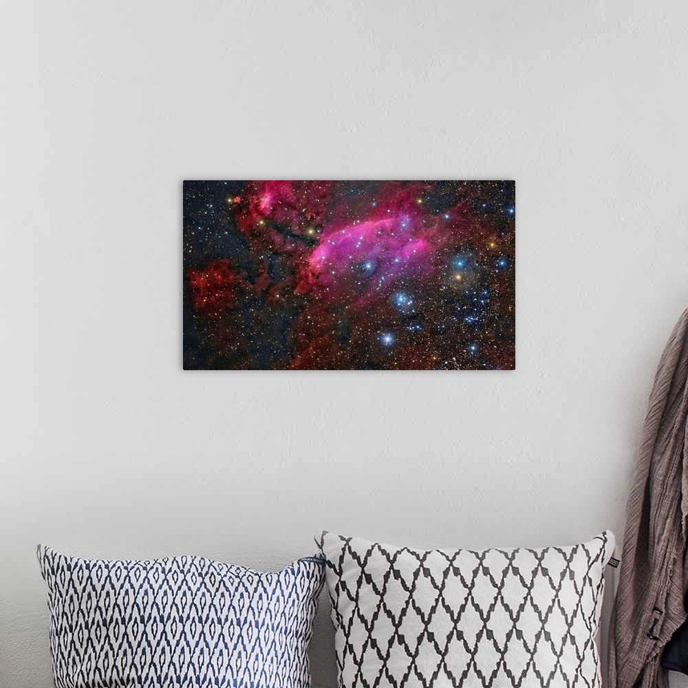 A bohemian room featuring The Prawn Nebula in the constellation Scorpius.