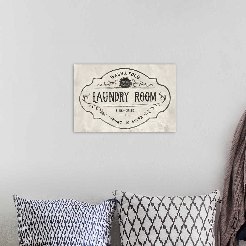 A bohemian room featuring Laundry Day VIII Neutral