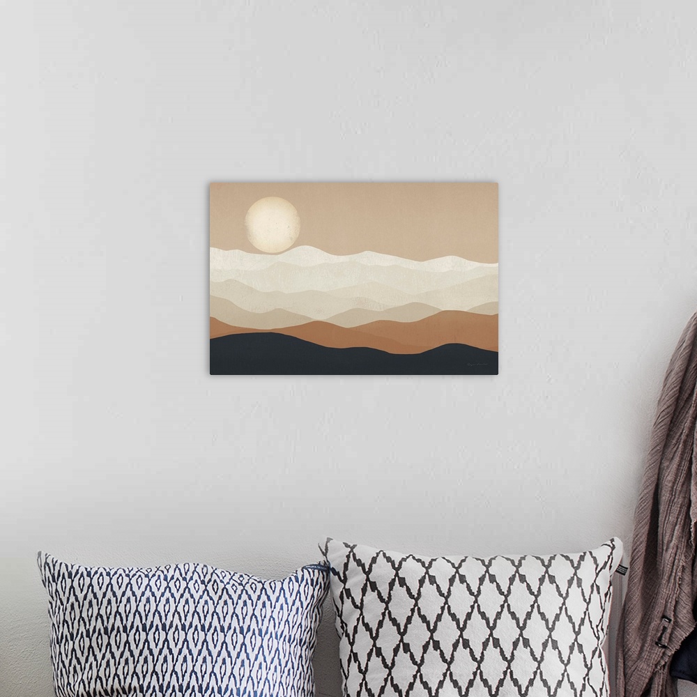 A bohemian room featuring Mojave Mountains and Moon Crop