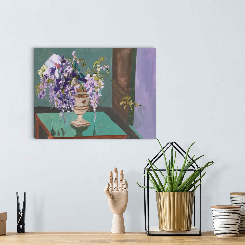 A bohemian room featuring Blooming Wisteria II