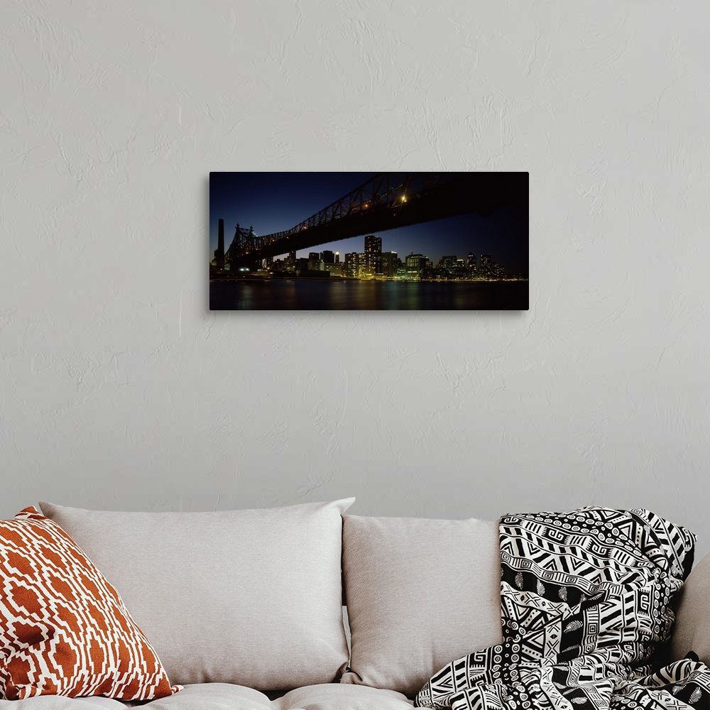 A bohemian room featuring Bridge across a river, Queensboro Bridge, East River, Manhattan, New York City, New York State