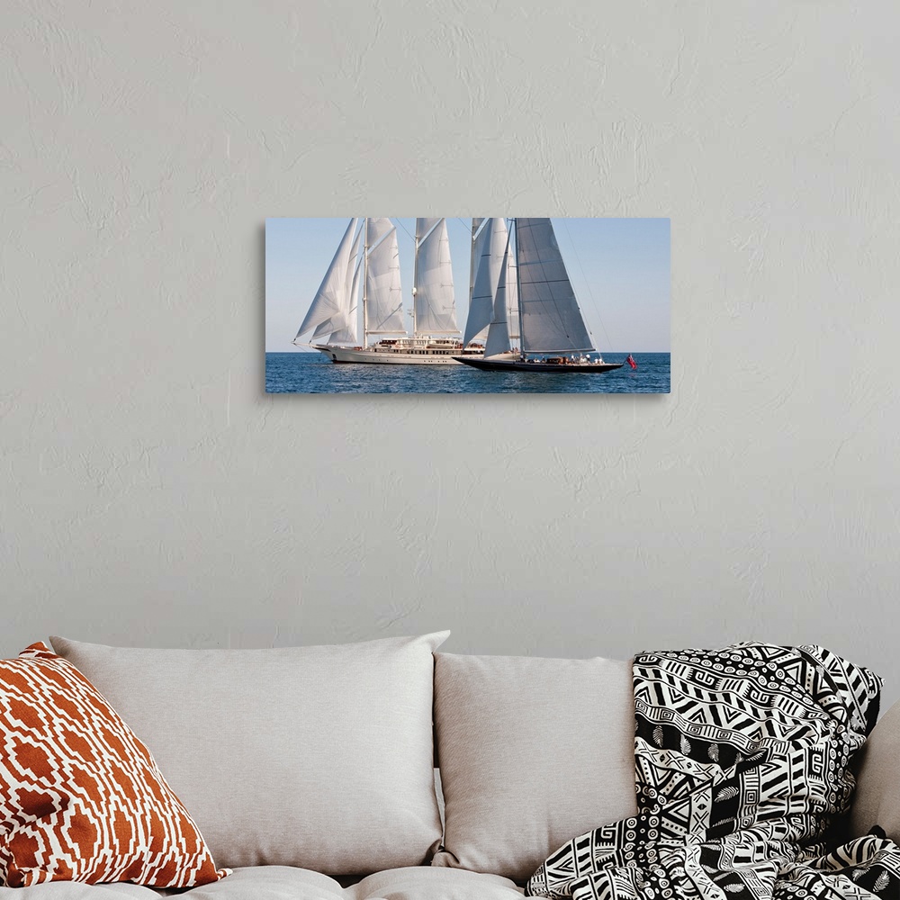 A bohemian room featuring Yachts sailing in Newport Bucket Regatta, Newport, Rhode Island, USA