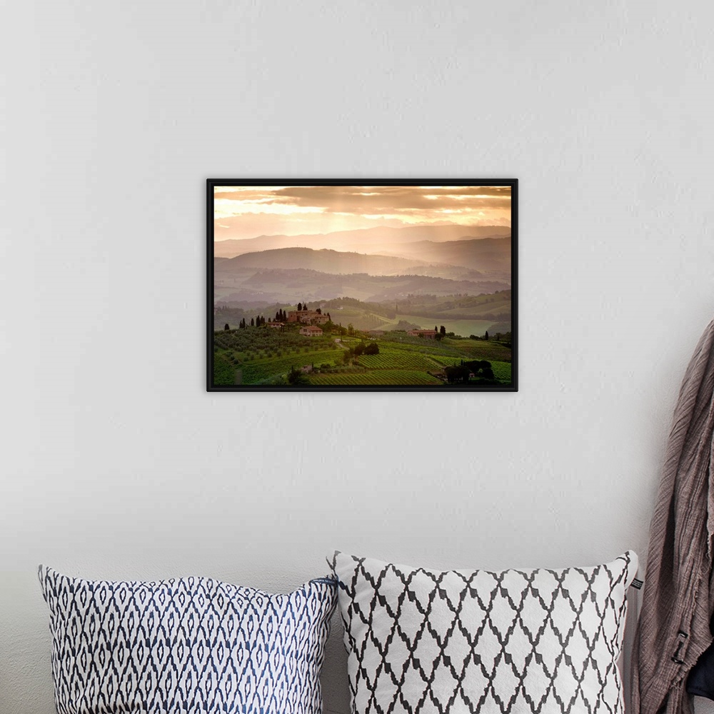 A bohemian room featuring Landscape, San Gimignano, Tuscany, Italy