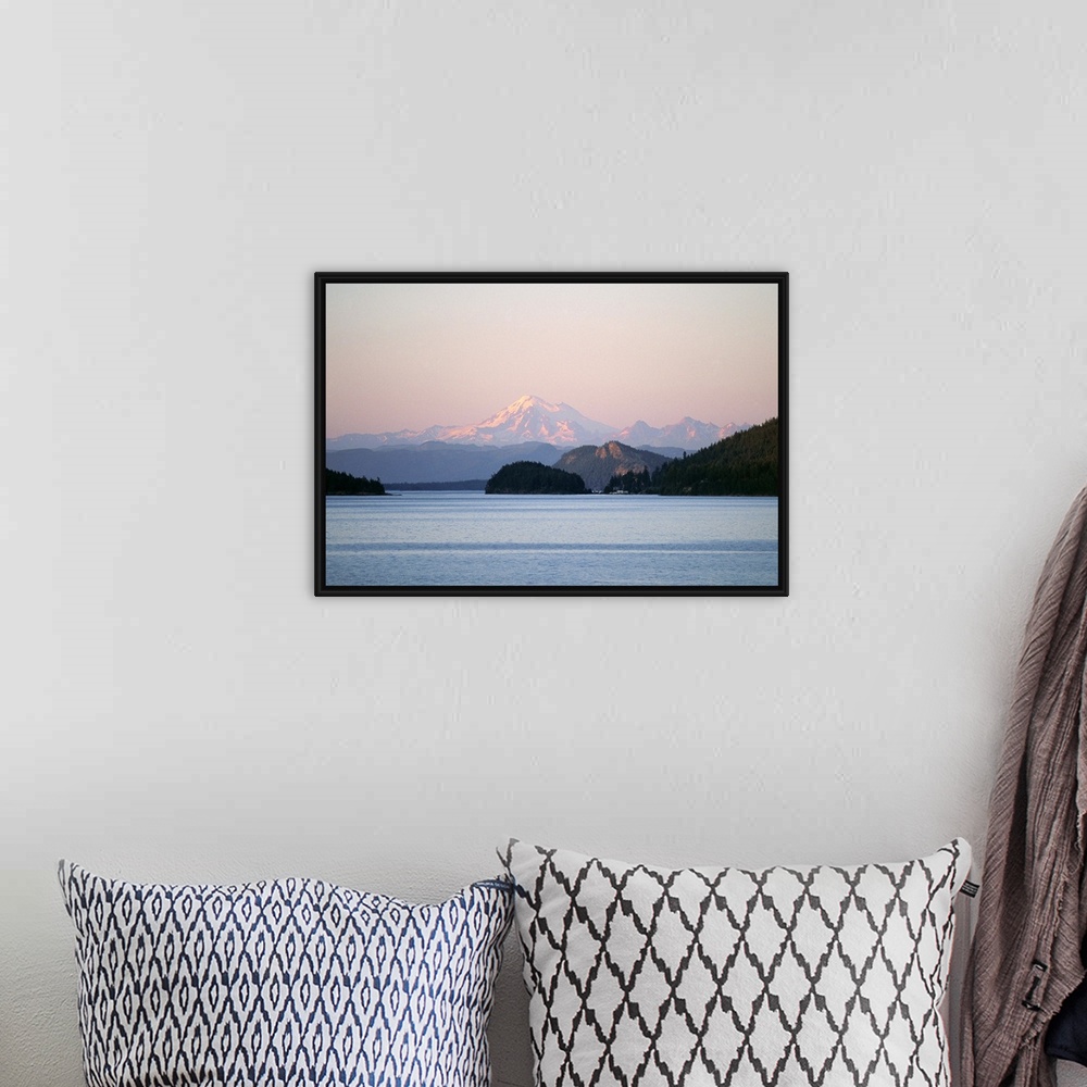 A bohemian room featuring Mount Baker from San Juan Islands, Washington State, USA