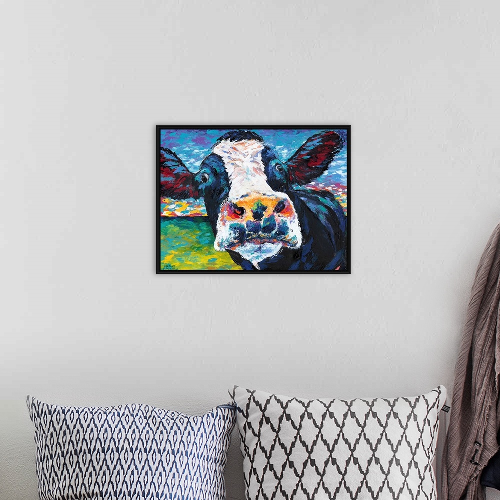 A bohemian room featuring Curious Cow II