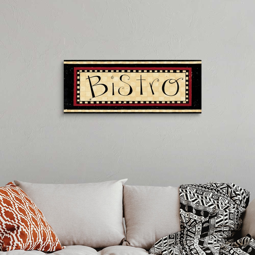 A bohemian room featuring Bistro