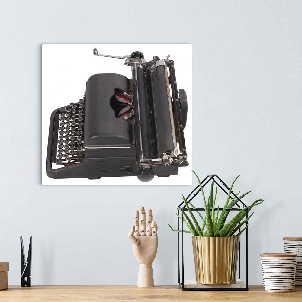 A bohemian room featuring typewriter