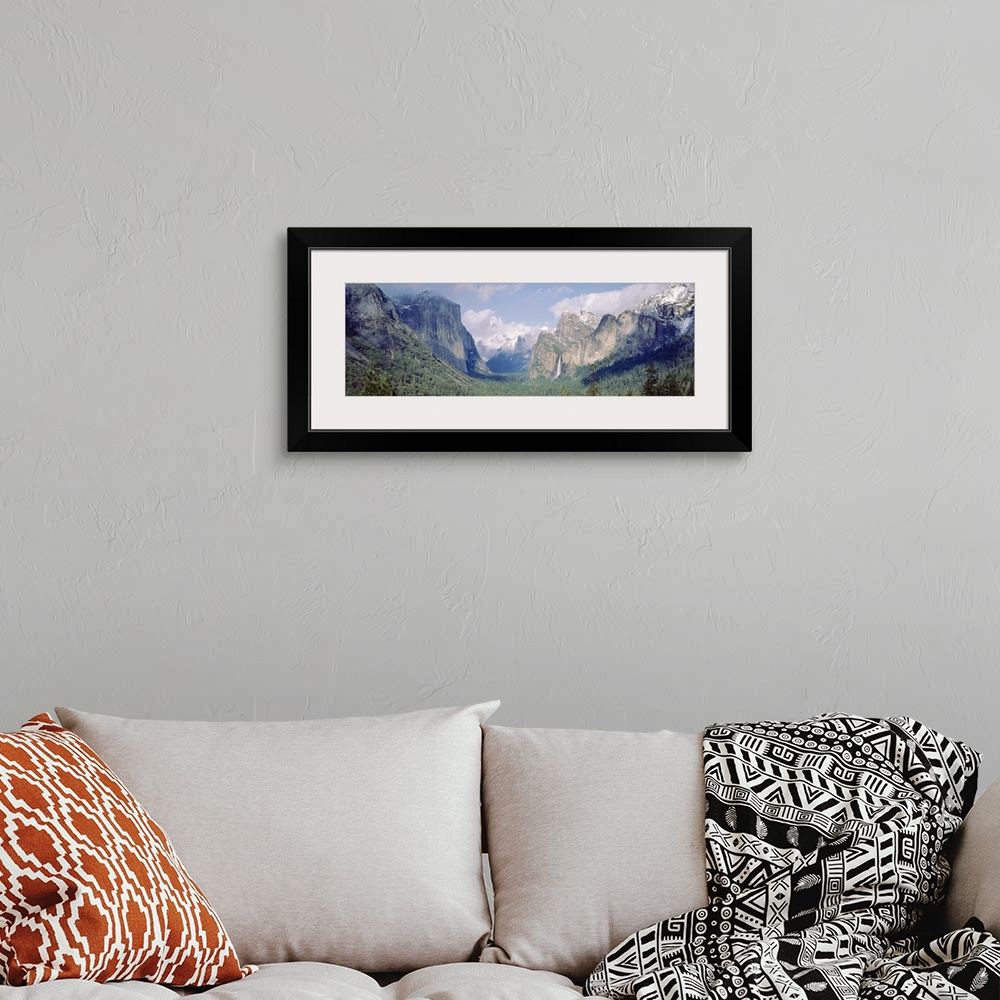 A bohemian room featuring Bridal Veil Falls El Capitan Yosemite National Park CA