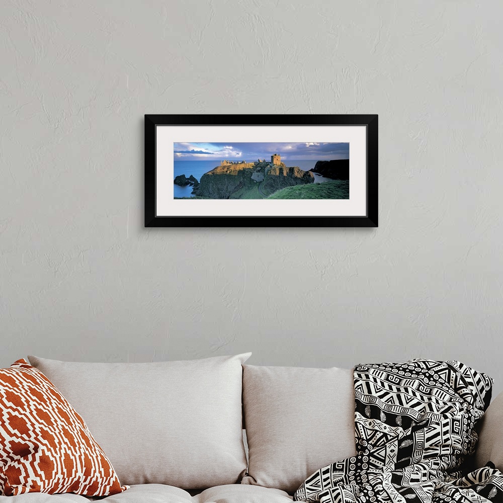 A bohemian room featuring High angle view of a castle, Stonehaven, Grampian, Aberdeen, Scotland