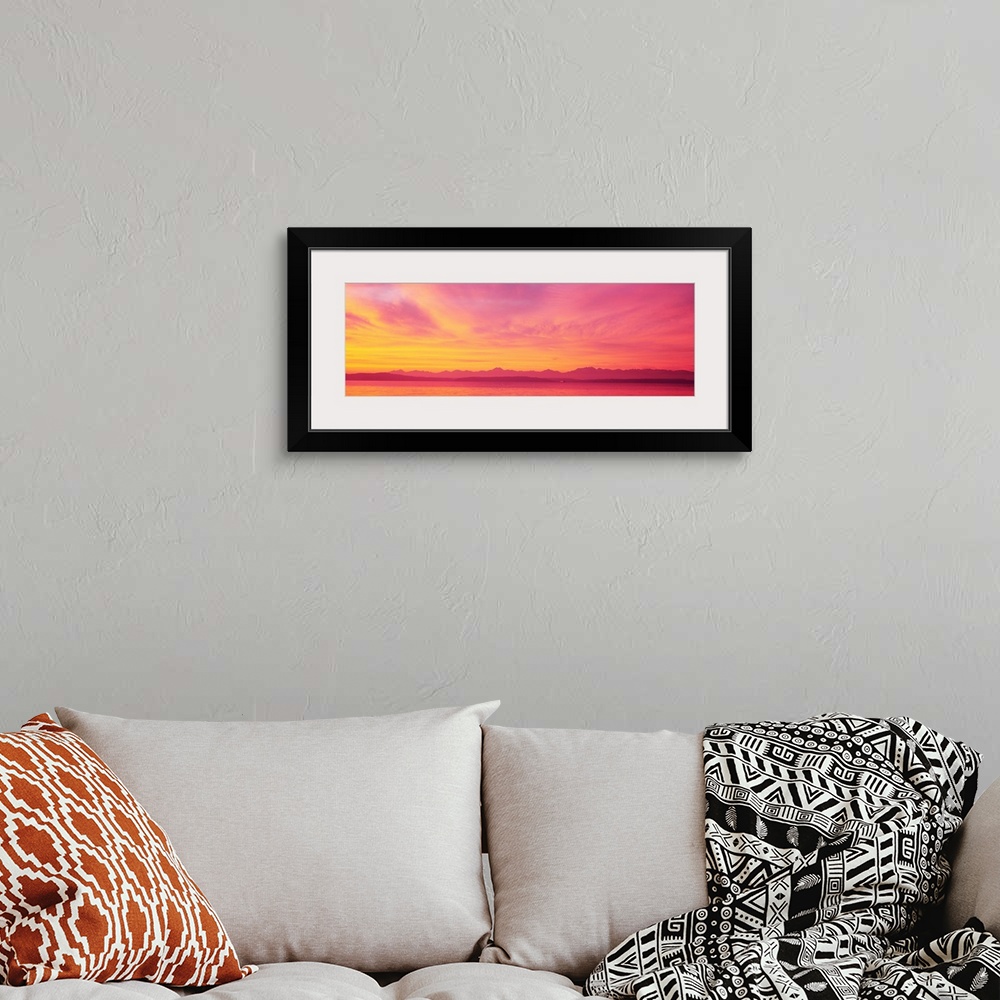 A bohemian room featuring Sunset Colorful Clouds WA
