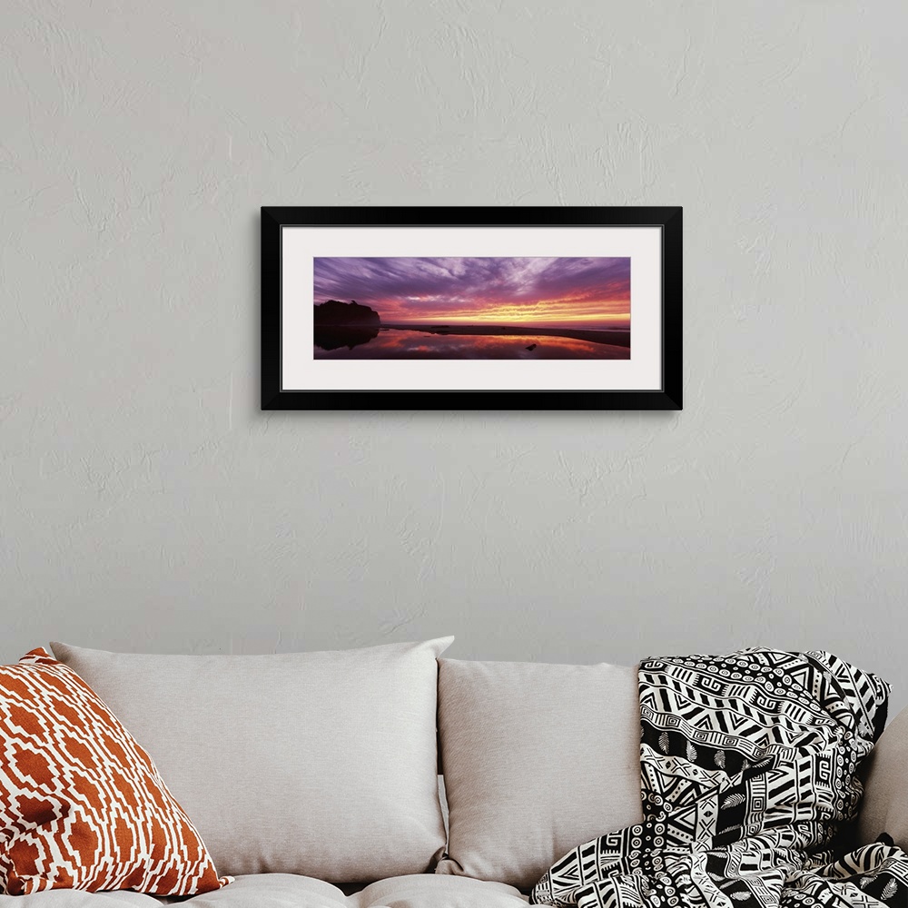 A bohemian room featuring Sunset over Pomponio State Park, San Mateo County, California