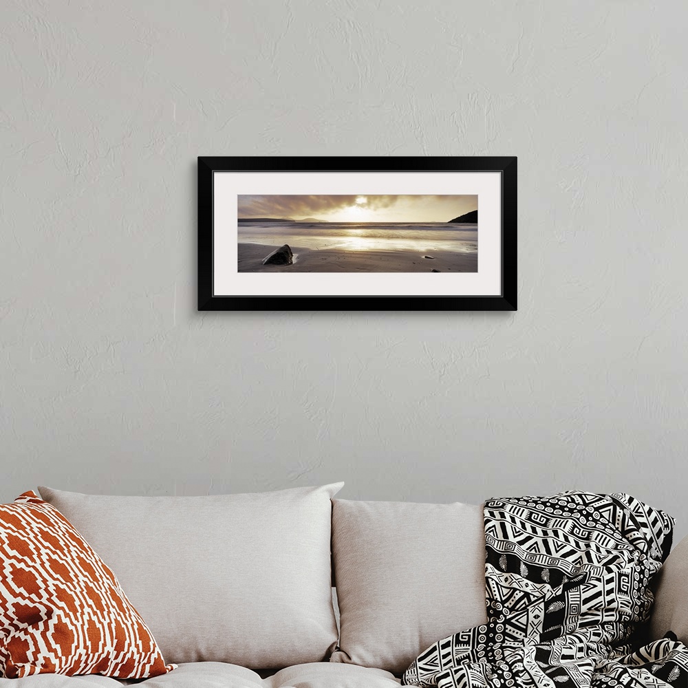 A bohemian room featuring Sunset over the sea, Whitesand Bay, Pembrokeshire, Wales