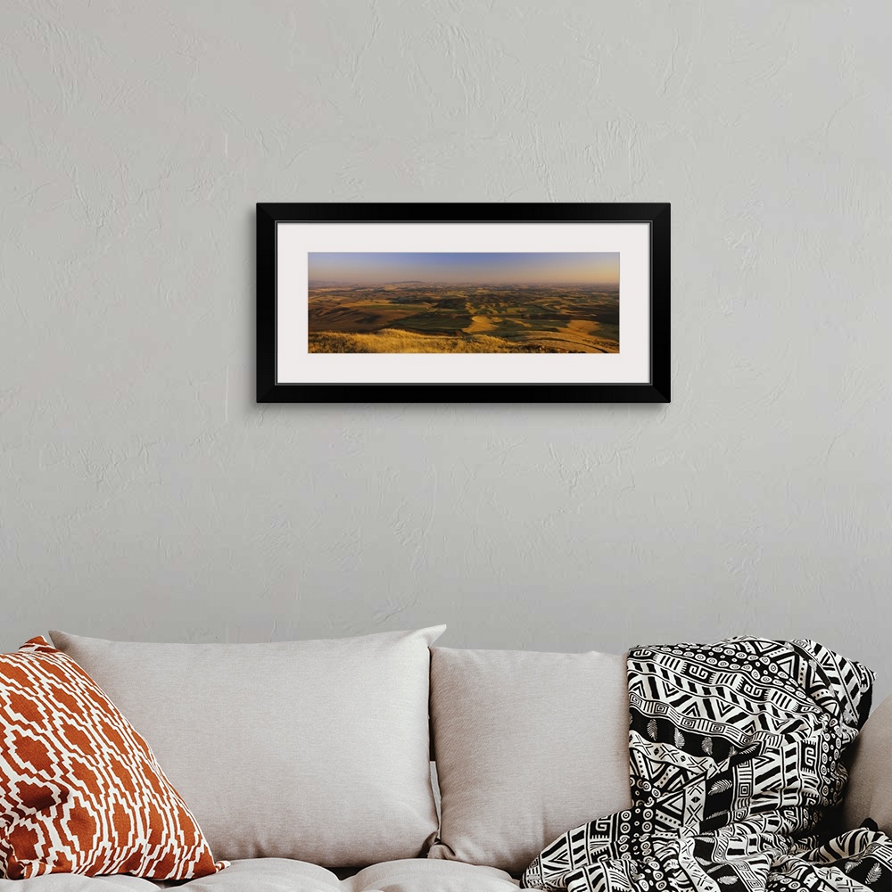 A bohemian room featuring Wheat field on a landscape, Palouse Region, Whitman County, Washington State