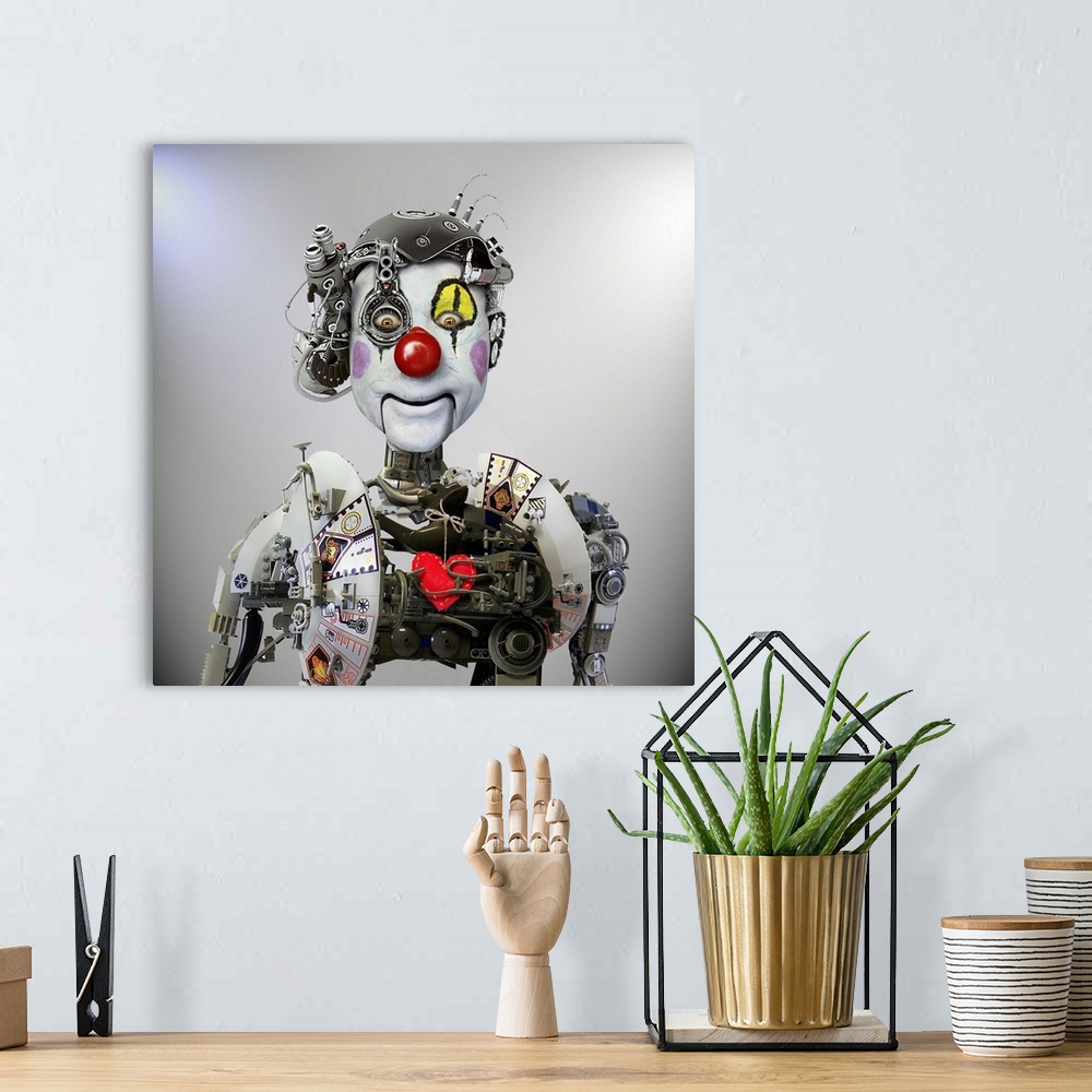 A bohemian room featuring Electronic Clown