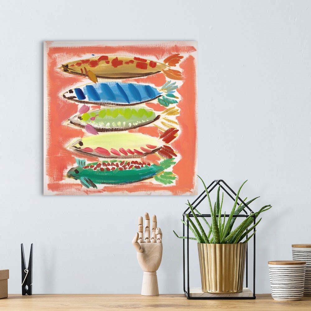 A bohemian room featuring Five Fish