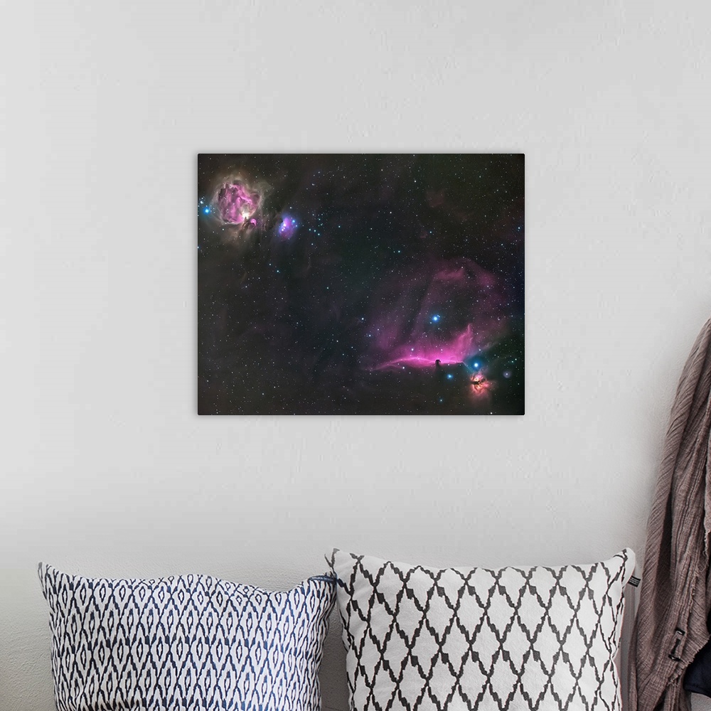 A bohemian room featuring Orion Nebula and The Horsehead