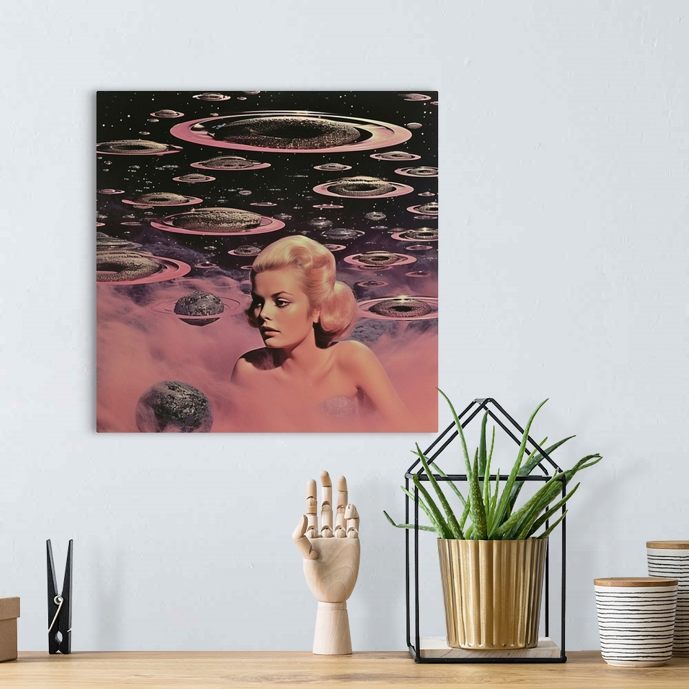 A bohemian room featuring Pink Space Babe