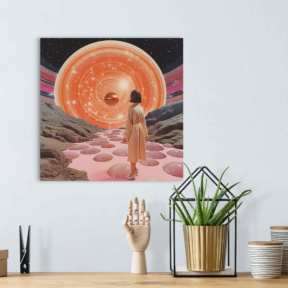 A bohemian room featuring Portals Of Orange And Pink