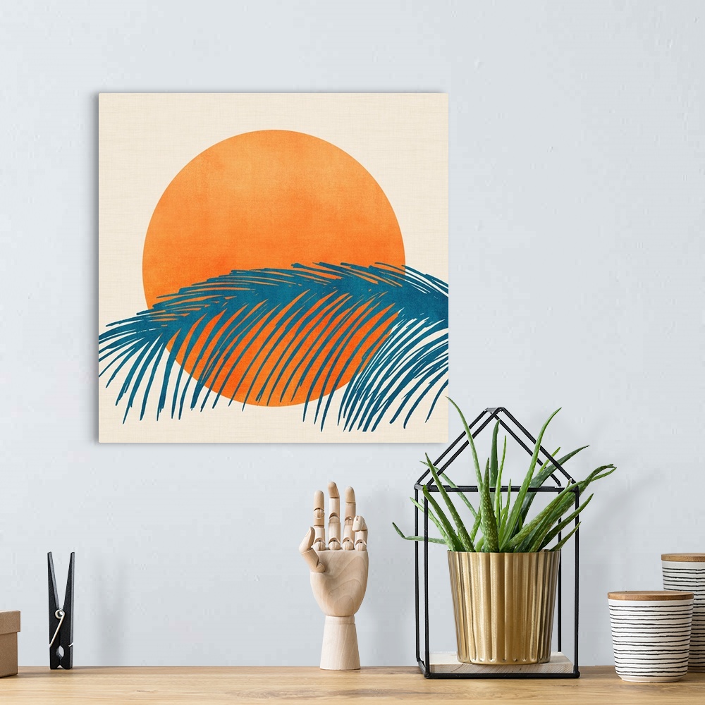 A bohemian room featuring Retro Tropical Sunset