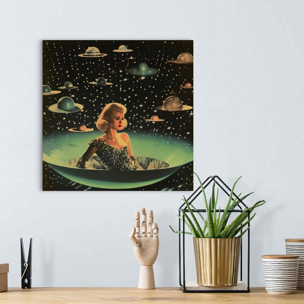 A bohemian room featuring She Came From Space Collage
