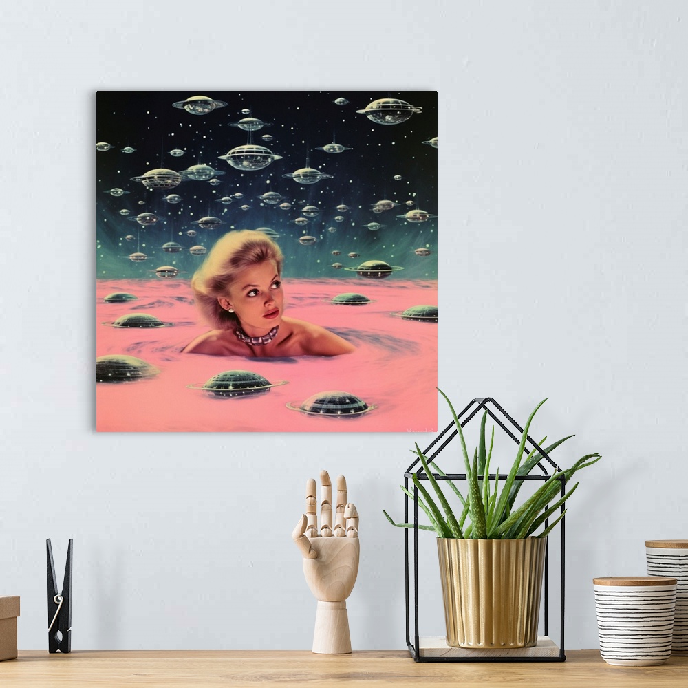 A bohemian room featuring UFO Swimming
