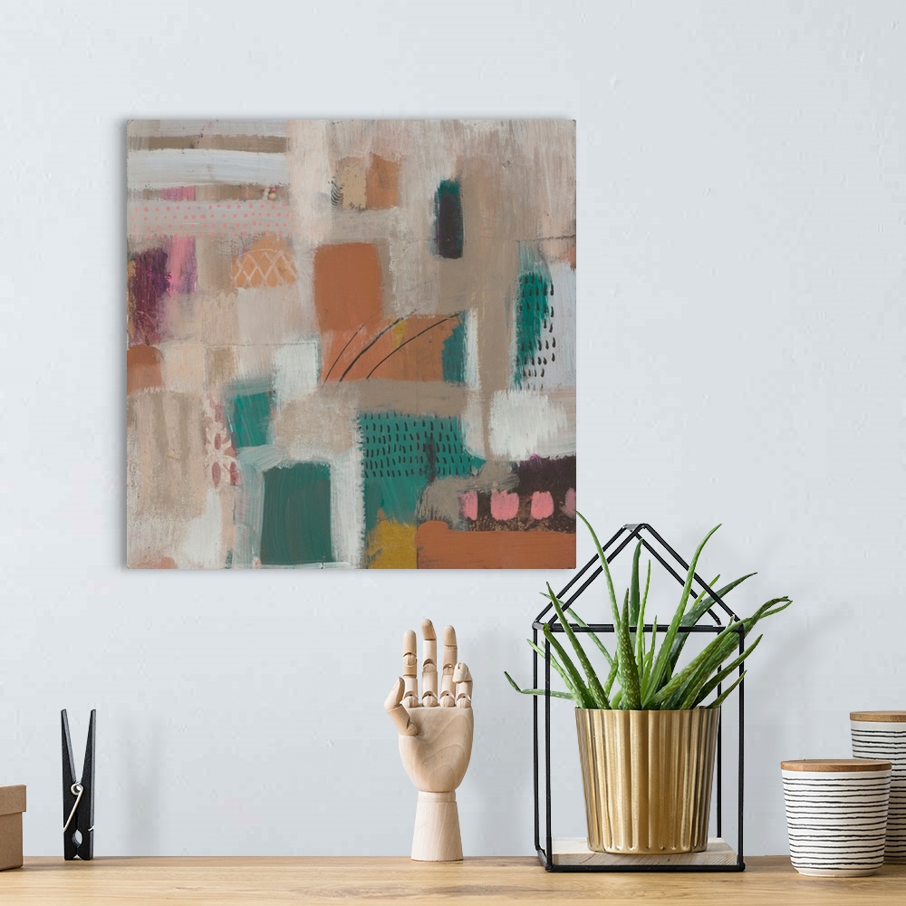 A bohemian room featuring Abstract City 1