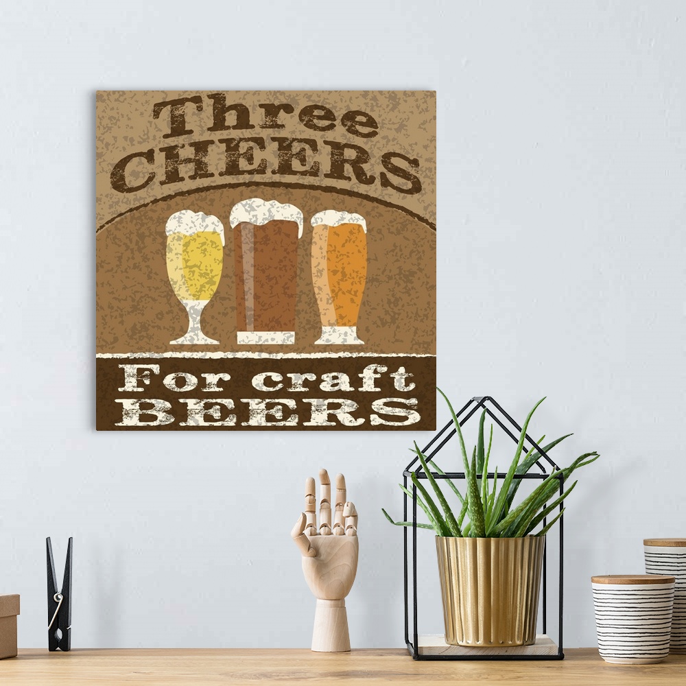 A bohemian room featuring Cheers and Beers