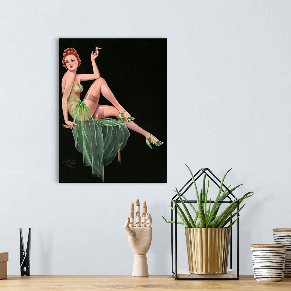 Pin-up Poster | Large Solid-Faced Canvas Wall Art Print | Great Big Canvas
