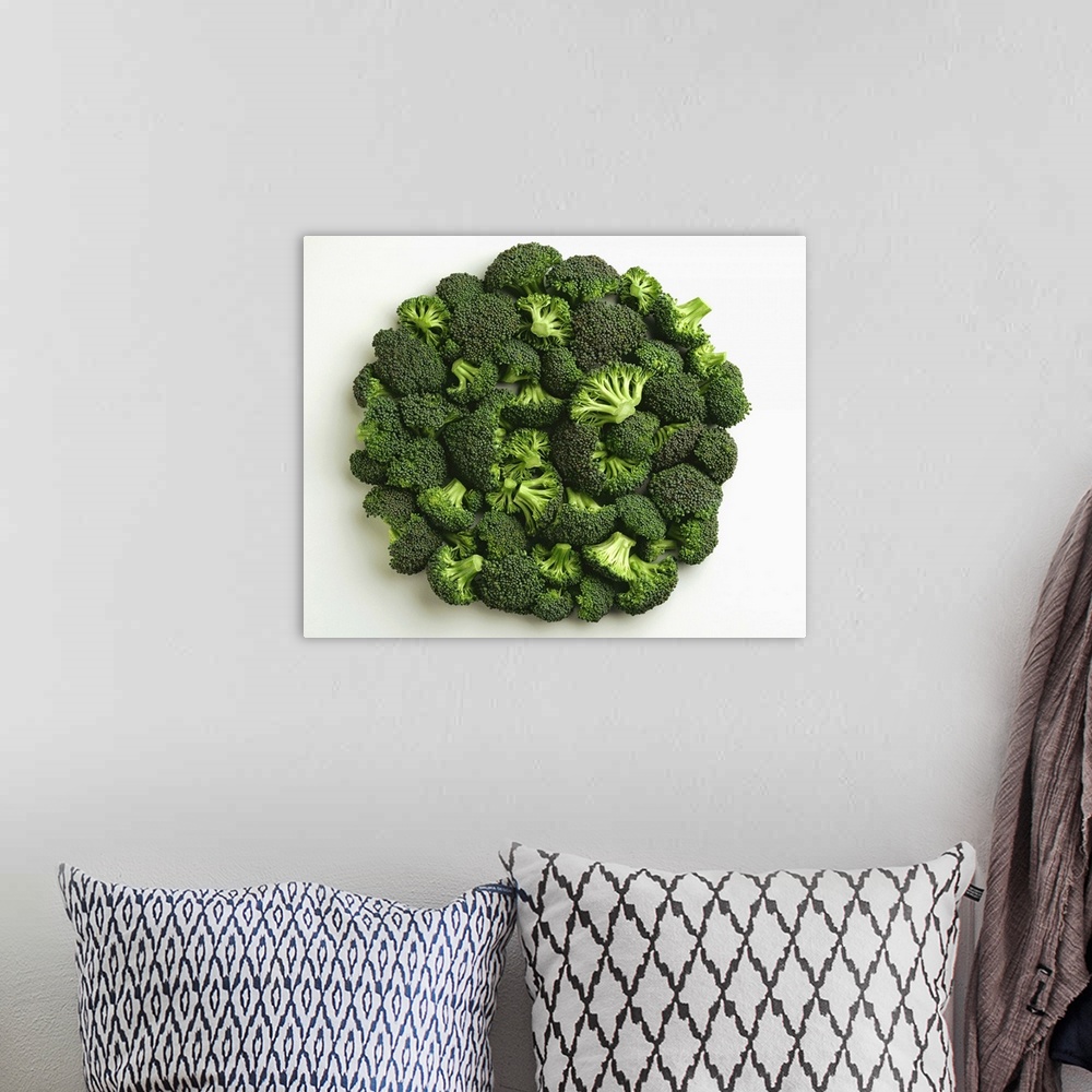 A bohemian room featuring Broccoli florets
