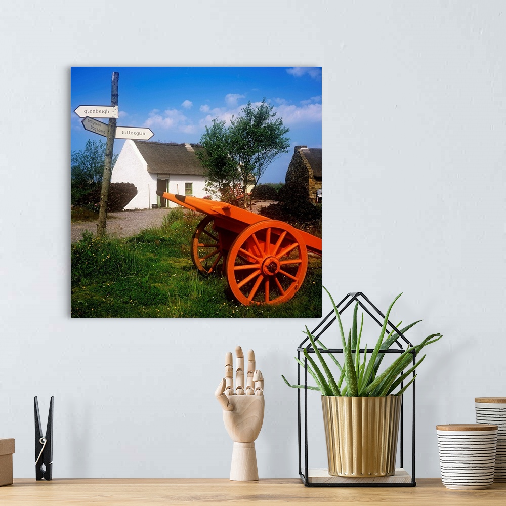 A bohemian room featuring Cart On The Roadside Of A Village, The Bog Village, Glenbeigh, Republic Of Ireland