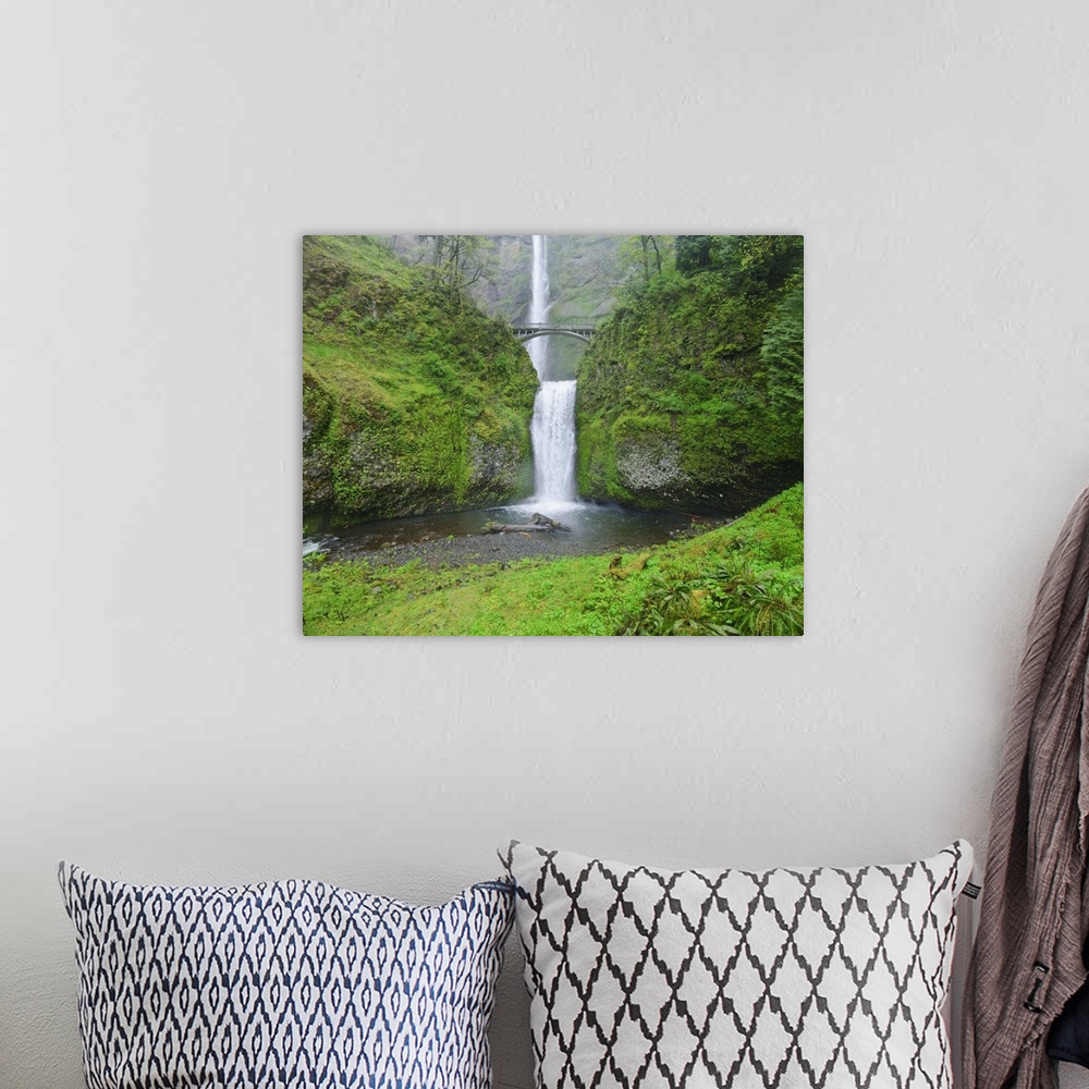 A bohemian room featuring Multnomah Falls In Spring In Columbia River Gorge, Oregon
