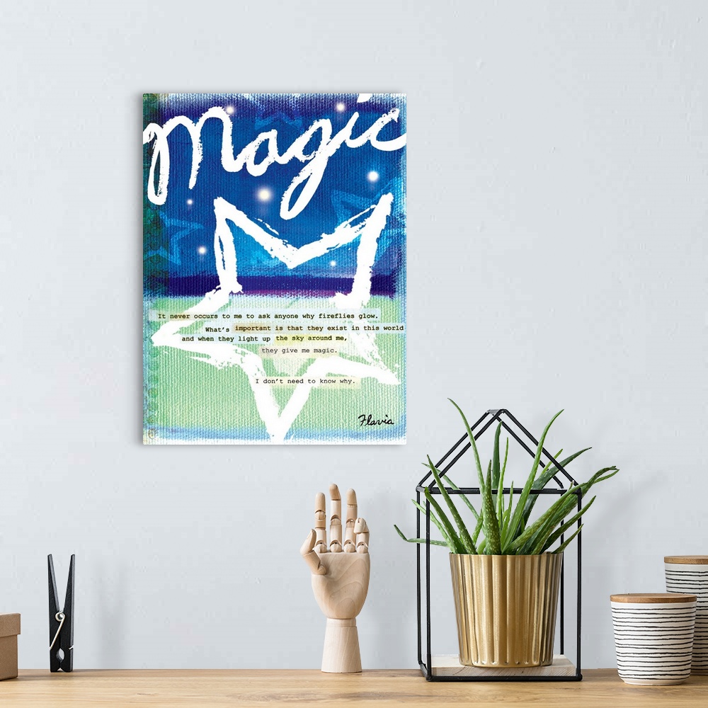 A bohemian room featuring Magic Inspirational Print