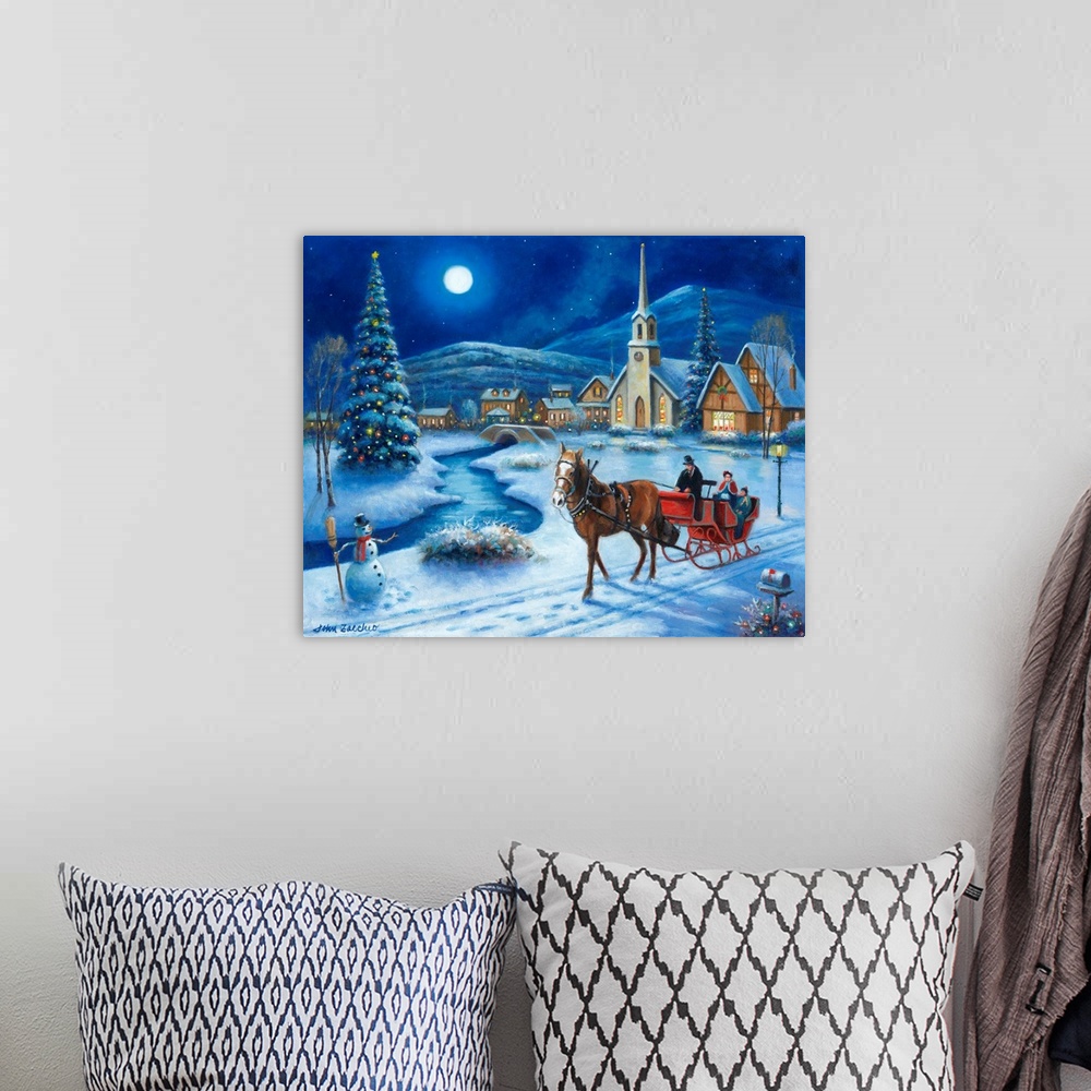 A bohemian room featuring Christmas Sleigh Ride