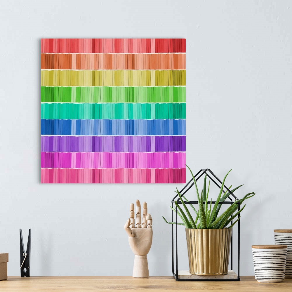 A bohemian room featuring Graphic Rainbow Effect