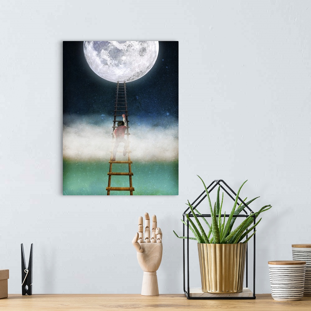 A bohemian room featuring Reach for the Moon