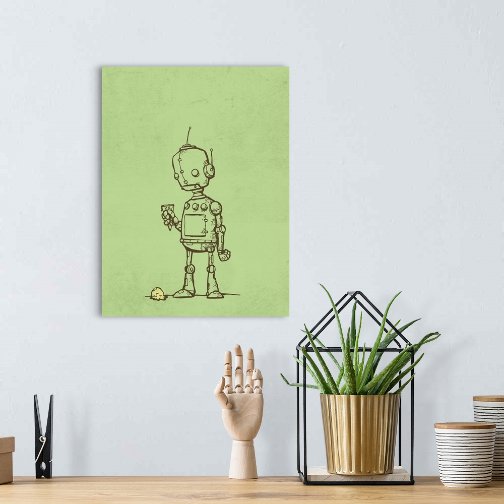 A bohemian room featuring Robot Ice cream