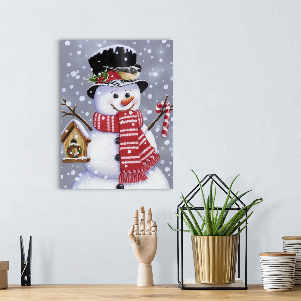 A bohemian room featuring Snowman With Tophat