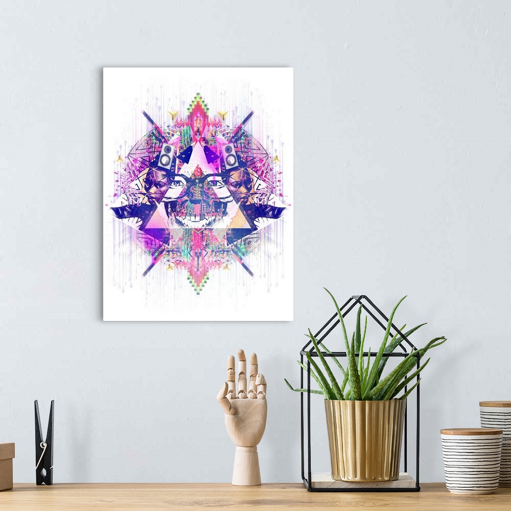A bohemian room featuring Abstract Digital Art