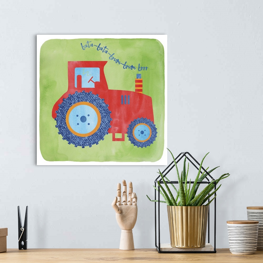 A bohemian room featuring Tractor
