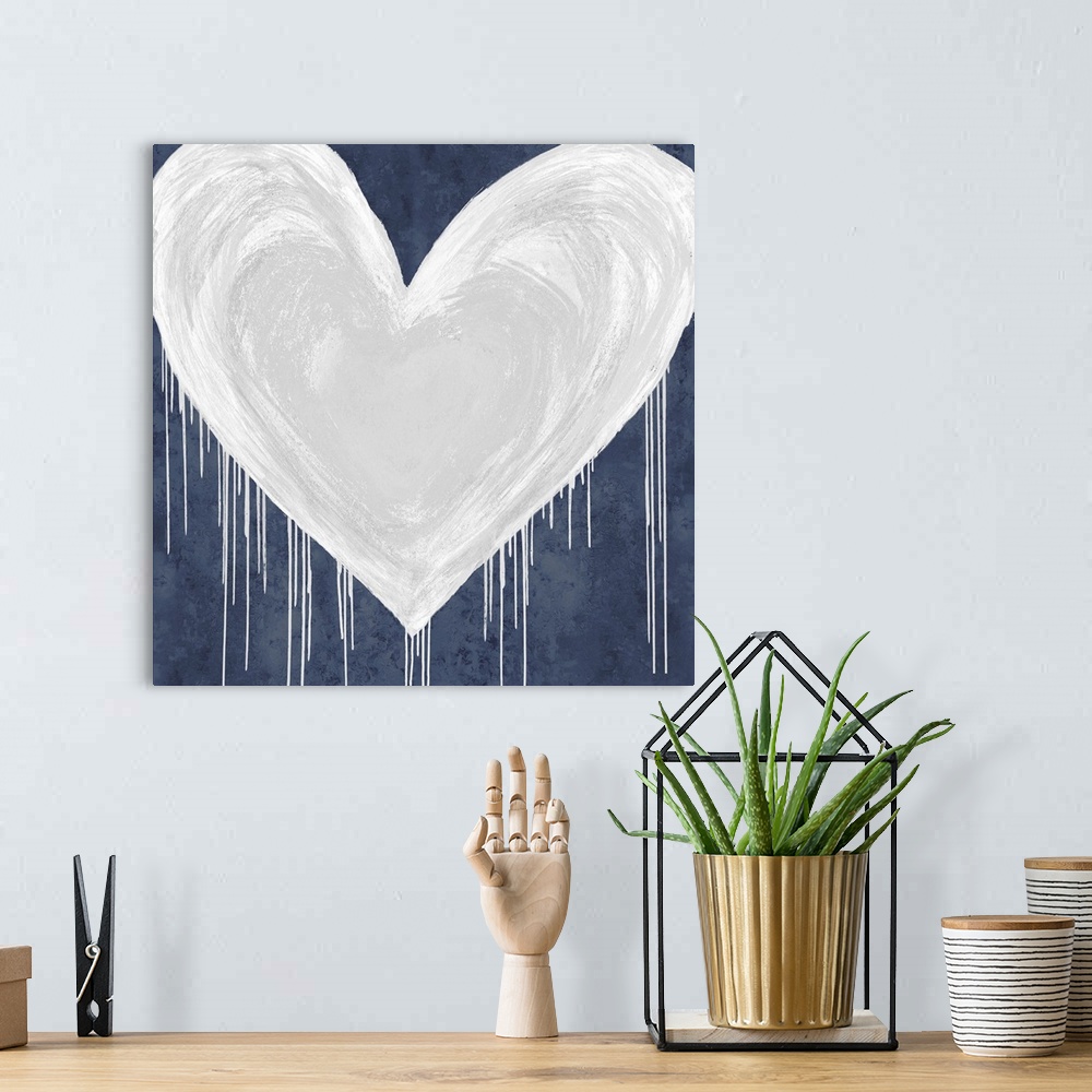 A bohemian room featuring Big Hearted White on Blue