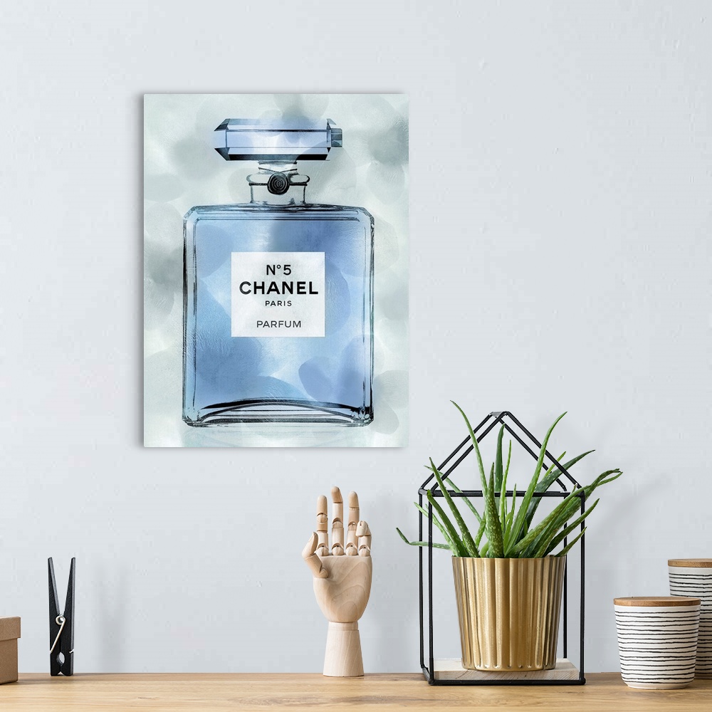 Blue Perfume Bottle Wall Art, Canvas Prints, Framed Prints, Wall